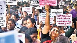 மீண்டும் வெடித்த ஆசிரியர் போராட்டம்.. சம வேலைக்கு சம ஊதியம் !